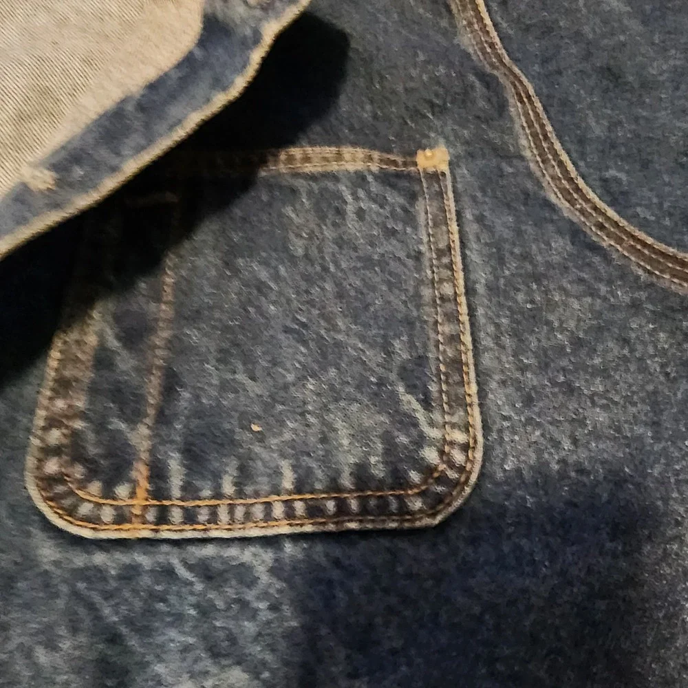 Vintage Polo Ralph Lauren Dungaree Denim‎ Jean Jacket Men's Large Made In USA - Picture 5 of 16